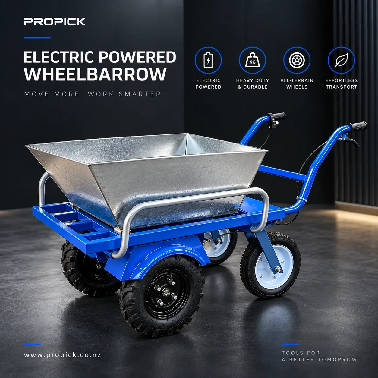 600kg Electric Wheelbarrow view 6
