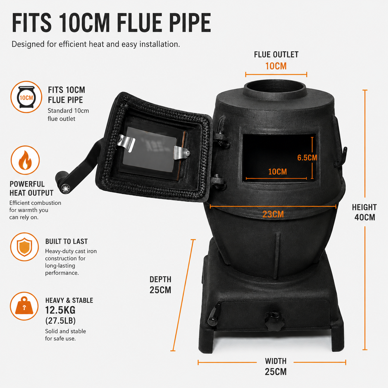 Camping Heater specification 1