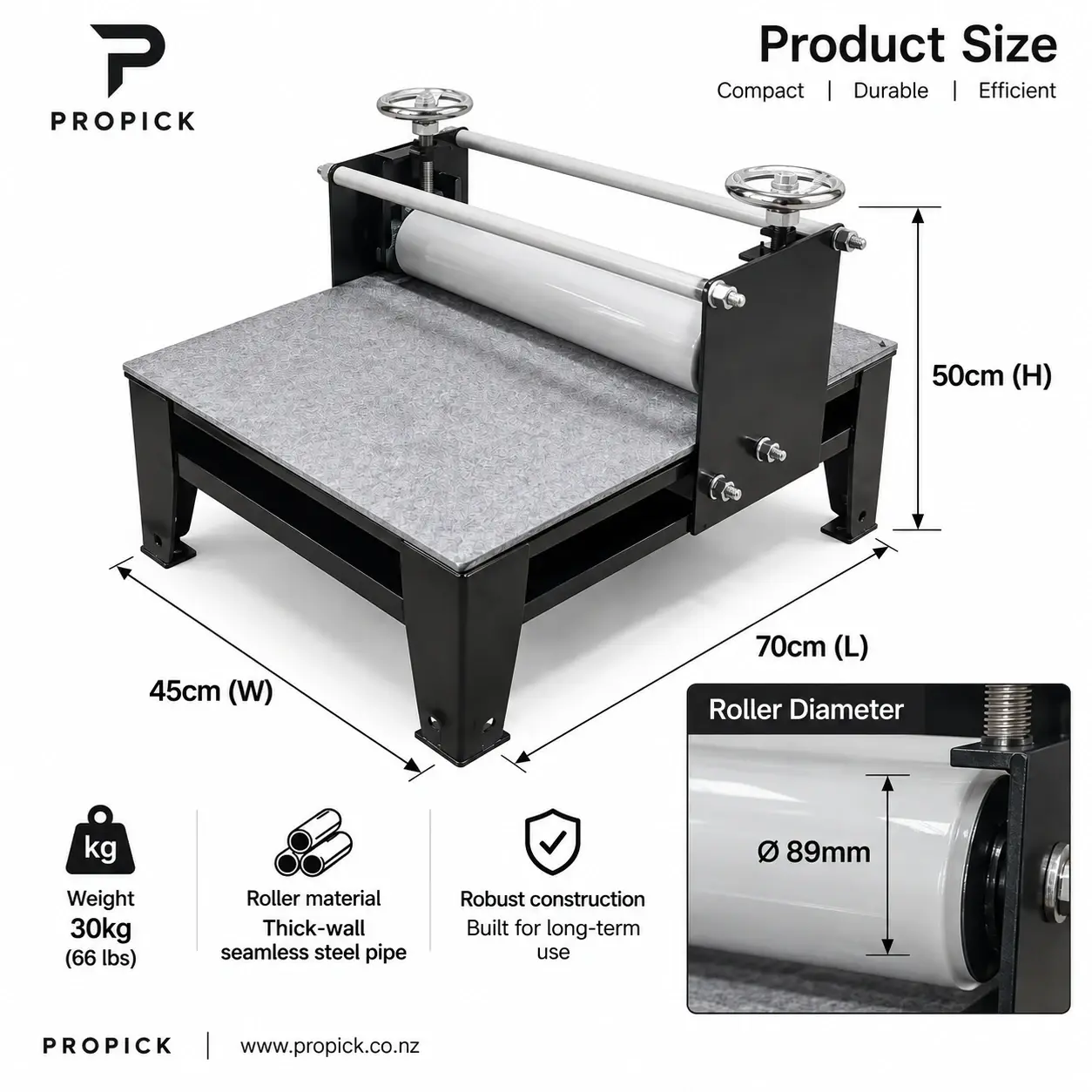 Pottery Slab Roller specification 1