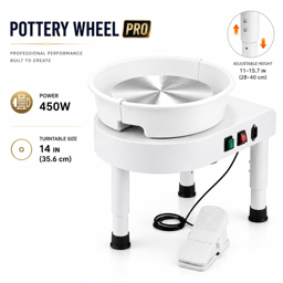 450W White Pottery Wheel view 1