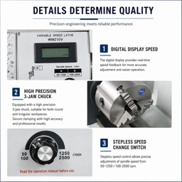 WM210V Lathe view 3