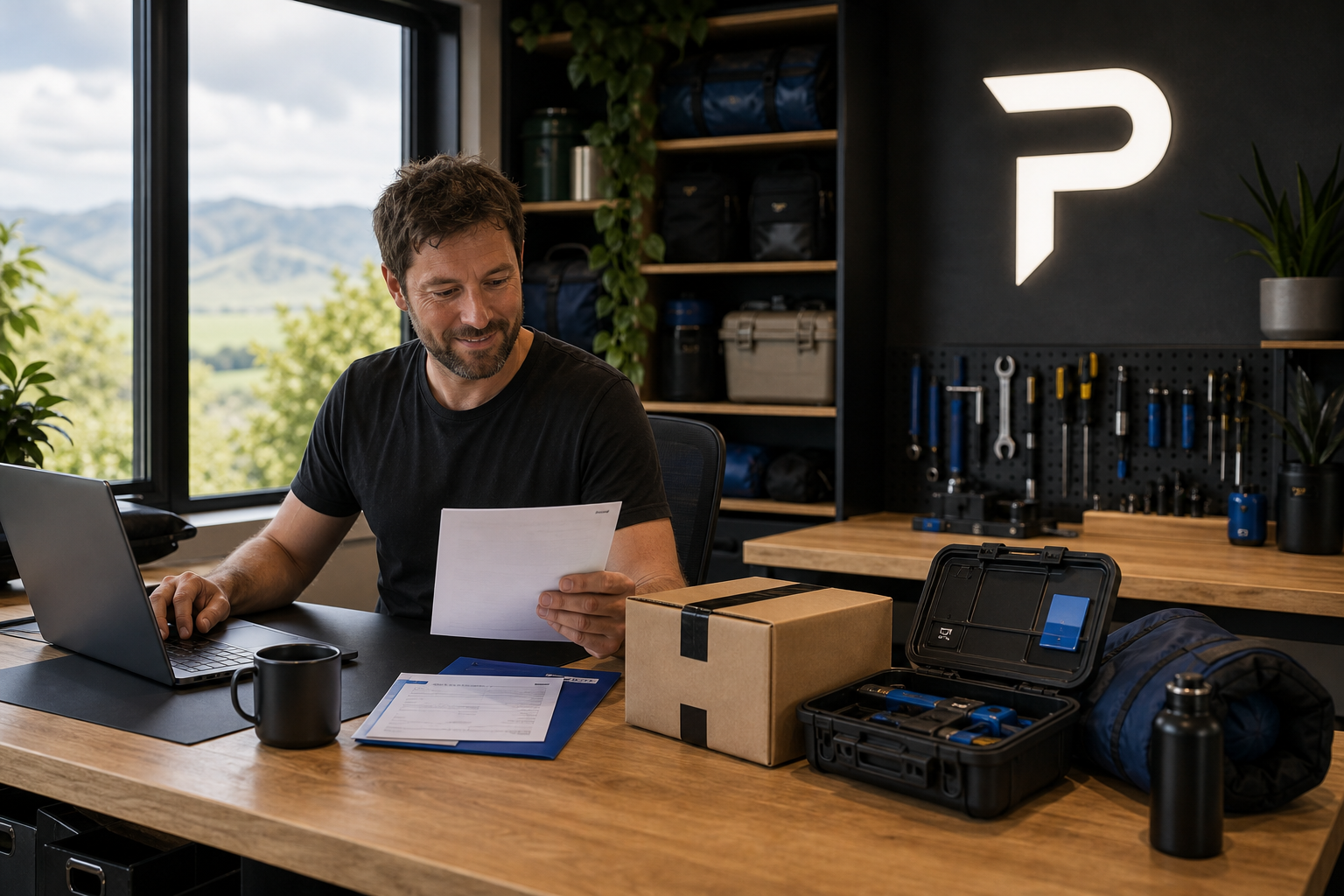 A PROPICK team member preparing an order and checking product support information